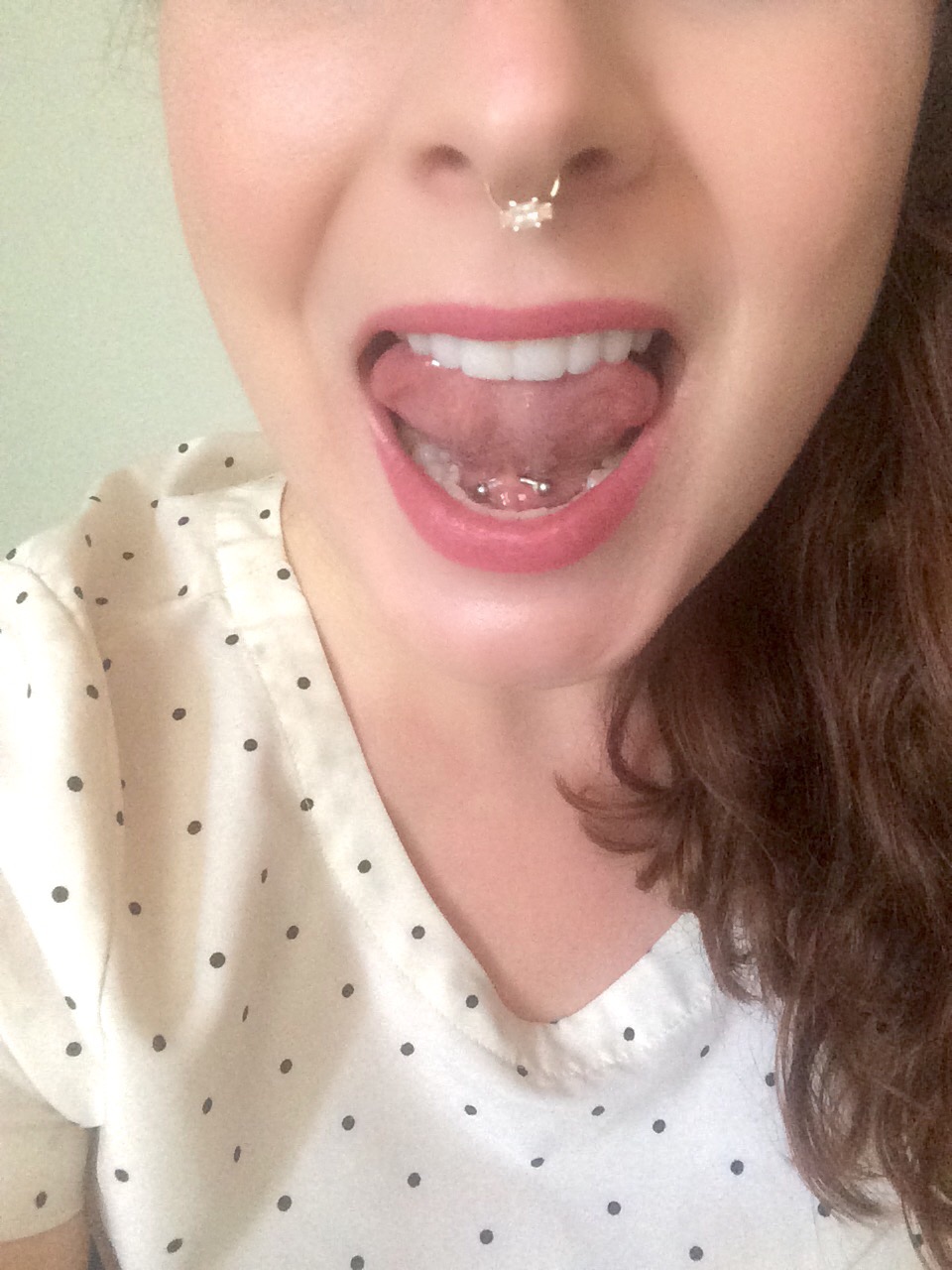 My Tongue Webbing Frenulum Piercing Experience The Biggers The Better 8016